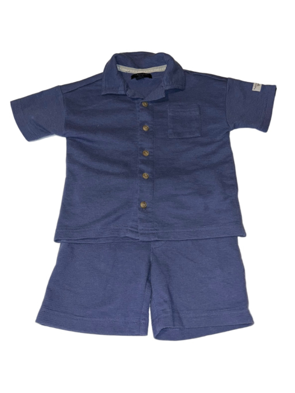 Tahari Baby Boy Blue Polo Shirt and Shorts Set 18 Months